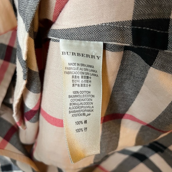 Burberry check cotton button on up shirt - Picture 3 of 3